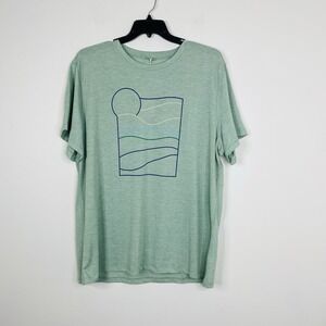 Marine Layer Men's 2XL Air Crew Short Sleeve Graphic Tee Iceberg Green